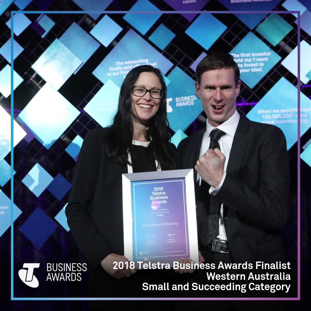 2018 Telstra Business Awards Finalist: Western Australia - Small & Succeeding